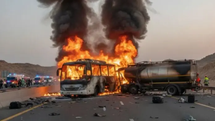 Accidente de autobús en Arabia Saudita deja 45 peregrinos muertos | VIDEO