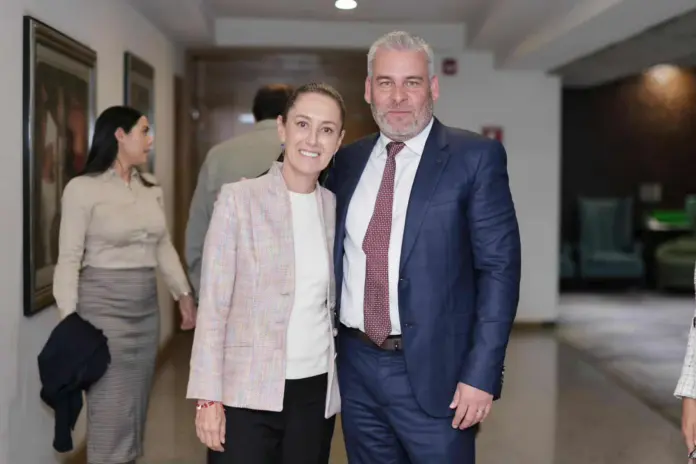 Se reúne en Palacio Nacional Ramírez Bedolla y Claudia Sheinbaum