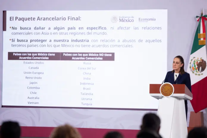 GOBIERNO DE MÉXICO: PAQUETE ARANCELARIO PROTEGERÁ 350 MIL EMPLEOS DE 17 INDUSTRIAS ESTRATÉGICAS DEL PAÍS
