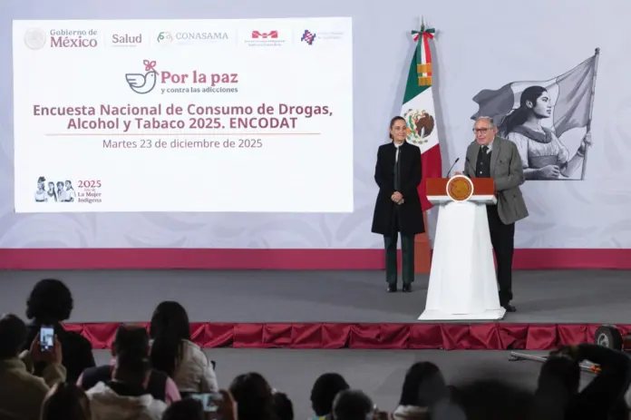 RESULTADOS DE LA ENCODAT 2025 DEMUESTRAN QUE FUNCIONA LA CAMPAÑA “ALÉJATE DE LAS DROGAS. EL FENTANILO TE MATA”: PRESIDENTA CLAUDIA SHEINBAUM