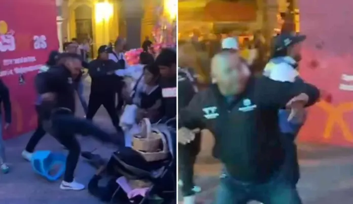 Suspenden a inspector tras agredir a artesano en Querétaro | Video