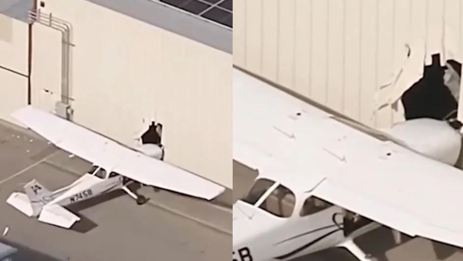 Trataron de robar avión en Los Ángeles, pero lo terminaron estrellando Trataron de robar avión en Los Ángeles, pero lo terminaron estrellando