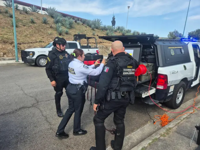 Guardia Civil neutraliza granada de gas, fue localizada en excavación por construcción