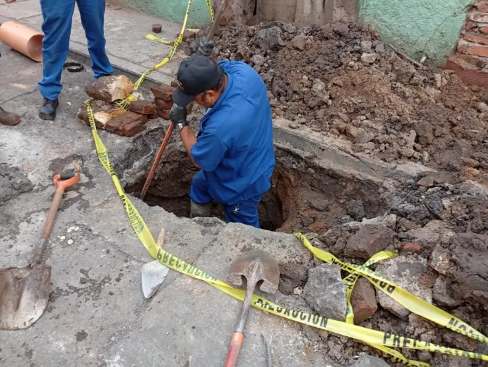 Ooapas realiza trabajos de reparación en Nicolás Bravo