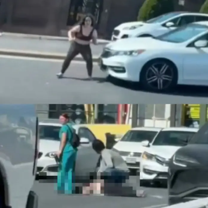 Una mujer de aproximadamente 25 años, identificada como Hortensia Guardado Sánchez, fue atropellada de manera aparatosa en la avenida