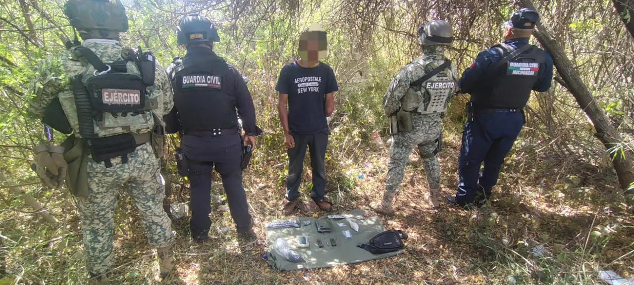 Un detenido en posesión de un arma de fuego y droga en Puruándiro: SSP Un detenido en posesión de un arma de fuego y droga en Puruándiro: SSP