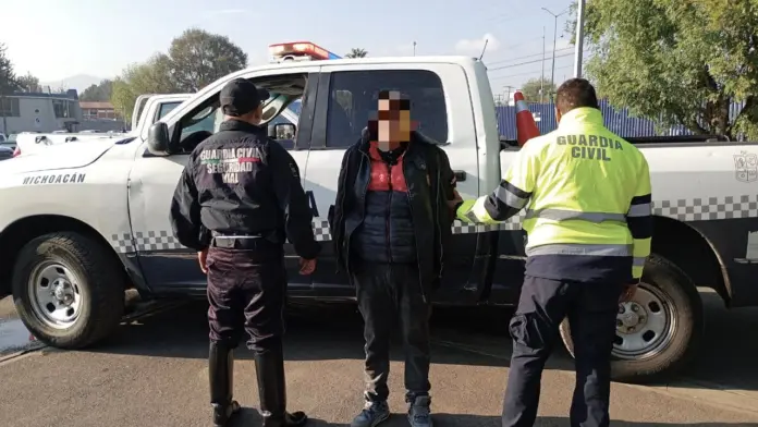 Guardia Civil detiene a presunto asaltante de transeúntes en Morelia