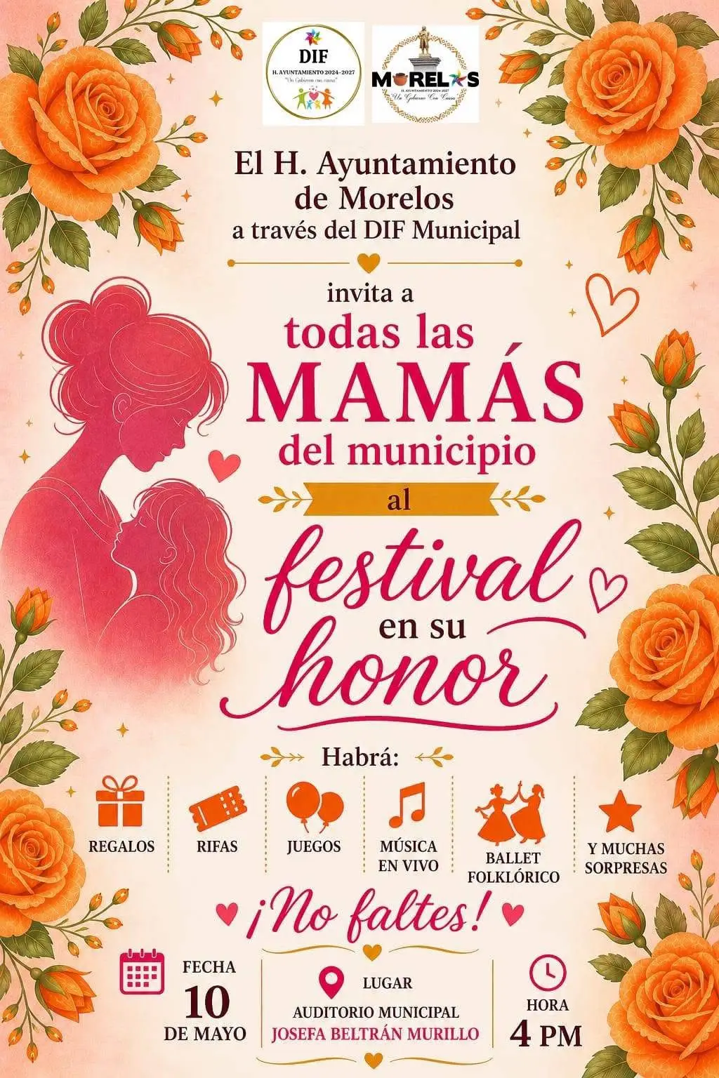Convoca Julio César Conejo Alejos a las mamás y familias de Morelos a celebrar en grande este 10 de mayo Convoca Julio César Conejo Alejos a las mamás y familias de Morelos a celebrar en grande este 10 de mayo